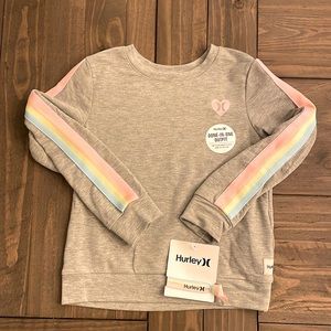 NWT Hurley Girl French Terry Crewneck with matching hair t…